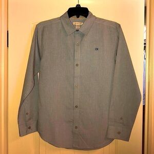 Calvin Klein Jeans Blue Chambray Button Down Shirt Size 14 16